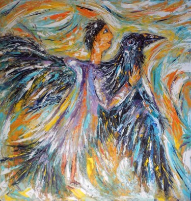 Картина под названием "Малый перелет" - Андрей Сахапов, Подлинное произведение искусства, Масло Установлен на Деревянная рам…
