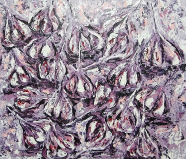 Картина под названием "Чеснок 2" - Андрей Сахапов, Подлинное произведение искусства, Масло Установлен на Деревянная рама для…