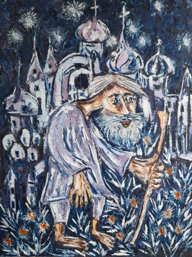 Pintura intitulada "Константин" por Andrei Sakhapov, Obras de arte originais, Óleo Montado em Armação em madeira