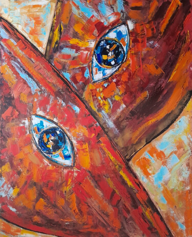 Pintura titulada "Где ты? Я всегда ря…" por Andrei Sakhapov, Obra de arte original, Oleo Montado en Bastidor de camilla de m…