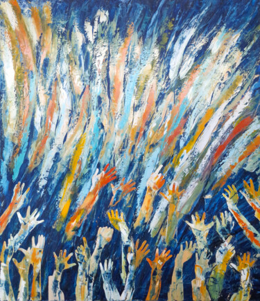 Pittura intitolato "Море только и мечта…" da Andrei Sakhapov, Opera d'arte originale, Olio Montato su Telaio per barella in…