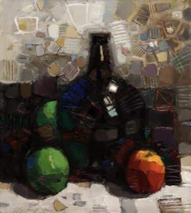 Schilderij getiteld "Чёрный" door Andrey Shustov, Origineel Kunstwerk, Olie