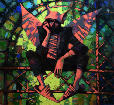 Картина под названием "Эльфова башня" - Andrey Shustov, Подлинное произведение искусства, Масло