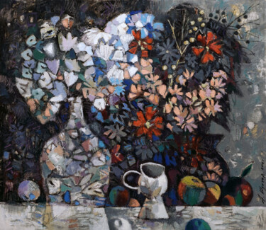 Картина под названием "Яблоко белое" - Andrey Shustov, Подлинное произведение искусства, Масло