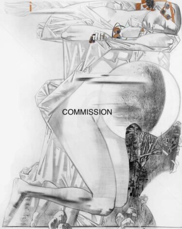 Dessin intitulée "New moon COMMISSION" par Andrey Simakov, Œuvre d'art originale, Crayon