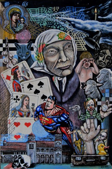 Pintura titulada ",, Гадалка ,," por Andrey Trifonov, Obra de arte original, Acrílico