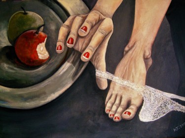 Peinture intitulée ",, Божественная Ева…" par Andrey Trifonov, Œuvre d'art originale, Acrylique