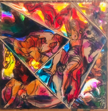 Malerei mit dem Titel "The Abduction of Eu…" von Andrey Tsers, Original-Kunstwerk, Acryl