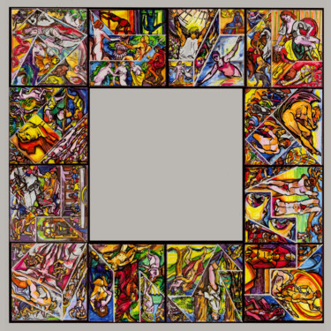 Художественная композиция под названием "Stained glass" - Andrey Tsers, Подлинное произведение искусства, Аксессуары