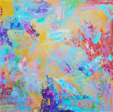 Painting titled "Color therapy (100x…" by Andrey Visokinsky, Original Artwork, Acrylic Mounted on Wood Stretcher frame