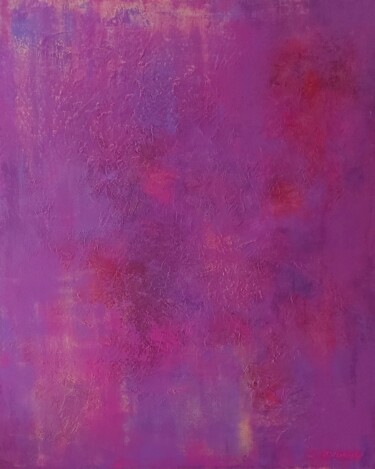 Peinture intitulée "Purple (110 x 90 cm)" par Andrey Visokinsky, Œuvre d'art originale, Acrylique Monté sur Châssis en bois