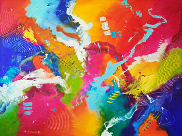 Peinture intitulée "Bright colors - 2,…" par Andrey Visokinsky, Œuvre d'art originale, Acrylique