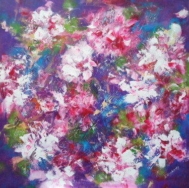 Malerei mit dem Titel "Flowers on the Wind…" von Andrey Visokinsky, Original-Kunstwerk, Acryl