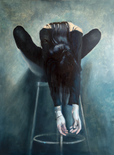 Картина под названием "Усталость" - Андрей Яковлев, Подлинное произведение искусства, Масло Установлен на Деревянная рама дл…