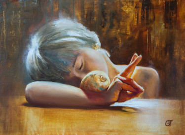 Painting titled "Иваново детство" by Andrei Iakovlev, Original Artwork, Oil Mounted on Wood Panel