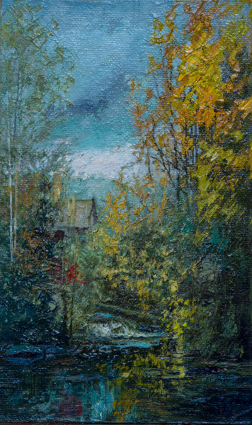 Картина под названием "Домик лесника" - Андрей Яковлев, Подлинное произведение искусства, Масло