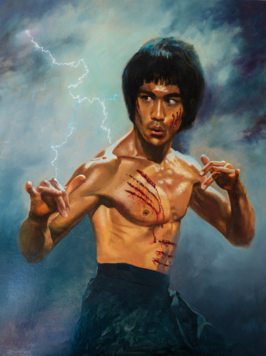 Картина под названием "Великий боец" - Андрей Яковлев, Подлинное произведение искусства, Масло