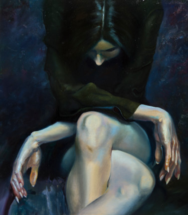 Painting titled "Совсем плохие мысли" by Andrei Iakovlev, Original Artwork, Oil