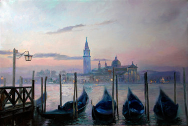 Peinture intitulée "Вечер в Венеции" par Andrei Iakovlev, Œuvre d'art originale, Huile Monté sur Châssis en bois