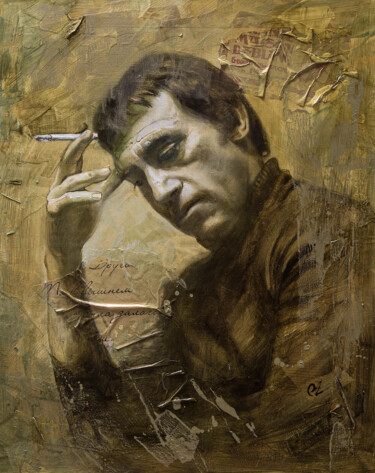 Картина под названием "Владимир Высоцкий" - Андрей Яковлев, Подлинное произведение искусства, Масло