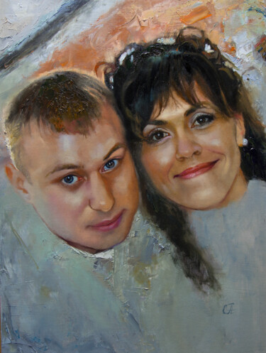 Картина под названием "Заказной портрет по…" - Андрей Яковлев, Подлинное произведение искусства, Масло Установлен на artwork…