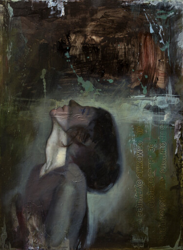 Картина под названием "Взгляд из тени" - Андрей Яковлев, Подлинное произведение искусства, Масло