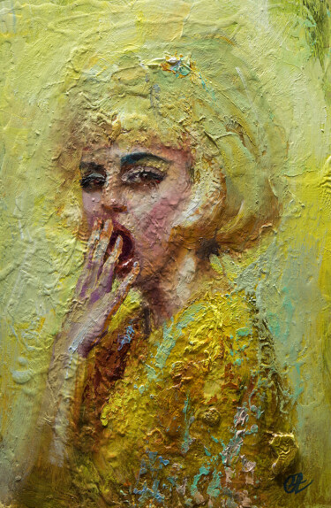 Картина под названием "Скучно с вами..." - Андрей Яковлев, Подлинное произведение искусства, Масло