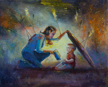 Painting titled "Мама" by Andrei Iakovlev, Original Artwork, Oil
