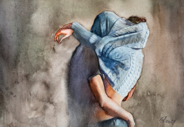Картина под названием "Любовь" - Андрей Яковлев, Подлинное произведение искусства, Акварель