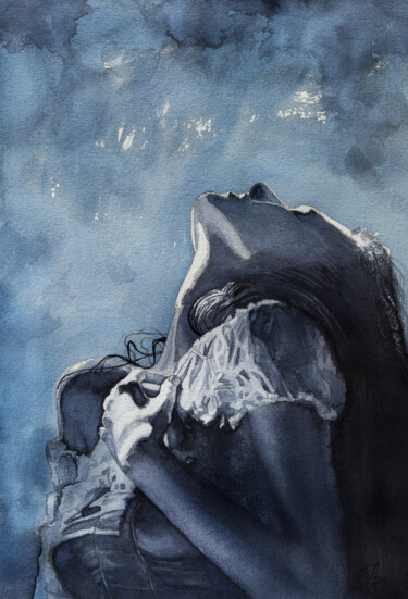Картина под названием "Моя Душа беззвучно…" - Андрей Яковлев, Подлинное произведение искусства, Акварель