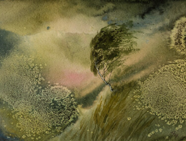 Peinture intitulée "Ветер" par Andrei Iakovlev, Œuvre d'art originale, Aquarelle
