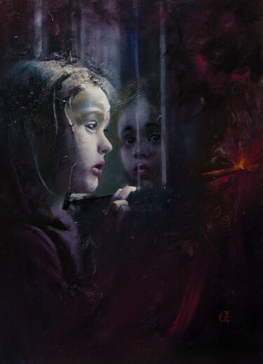 Картина под названием "А папа когда вернёт…" - Андрей Яковлев, Подлинное произведение искусства, Масло