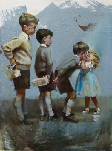 Картина под названием "Вот так безобидно в…" - Андрей Яковлев, Подлинное произведение искусства, Масло