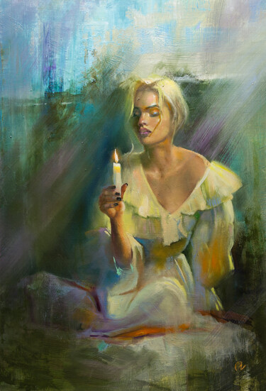 Painting titled "Воспоминания" by Andrei Iakovlev, Original Artwork, Oil