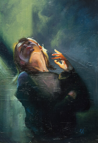 Картина под названием "Мысли вслух" - Андрей Яковлев, Подлинное произведение искусства, Масло
