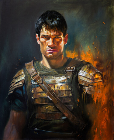 Peinture intitulée "Воин" par Andrei Iakovlev, Œuvre d'art originale, Huile