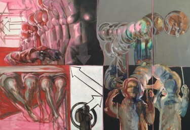 masculine and feminine Peinture intitulée "masculine and femin…" par Andrey Zhokhov, Œuvre d'art originale, Huile