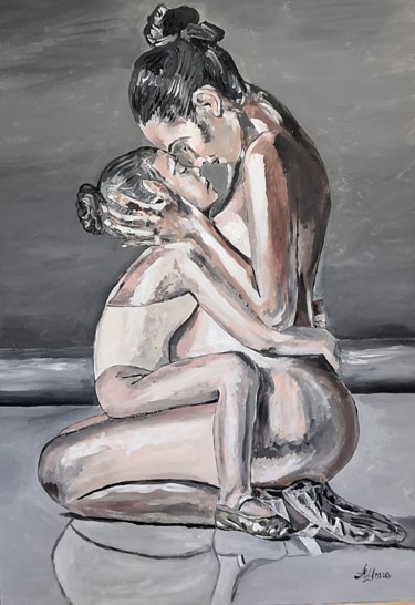 Картина под названием "Tenderness" - Andrey Schukin, Подлинное произведение искусства, Акрил