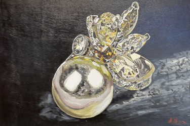Картина под названием "Кольцо с жемчугом" - Andrey Schukin, Подлинное произведение искусства, Акрил