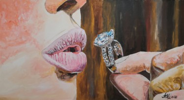 Картина под названием "Магия бриллианта" - Andrey Schukin, Подлинное произведение искусства, Акрил Установлен на Деревянная…