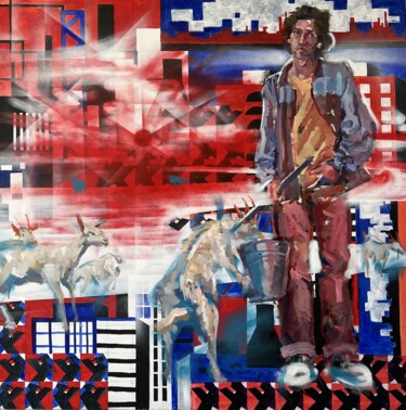 Картина под названием "Apocalypse today" - Andrii Davydenko, Подлинное произведение искусства, Масло Установлен на Деревянна…