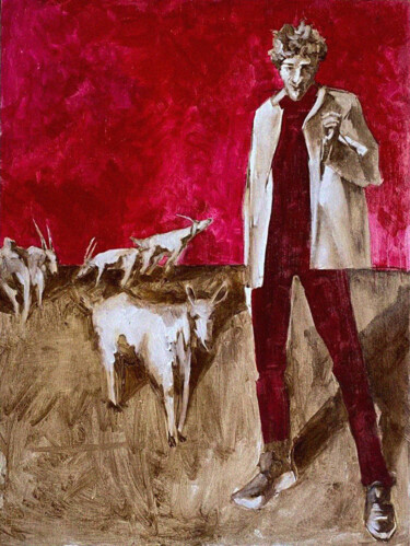 Картина под названием "Scene 3" - Andrii Davydenko, Подлинное произведение искусства, Масло Установлен на Деревянная рама дл…