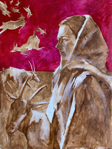 Pittura intitolato "Scene 16" da Andrii Davydenko, Opera d'arte originale, Olio Montato su Telaio per barella in legno