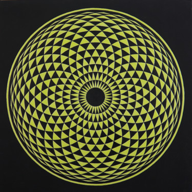 Malerei mit dem Titel "Geometric eye" von Andrii Katrych, Original-Kunstwerk, Acryl