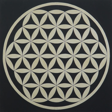 Schilderij getiteld "Flower of life" door Andrii Katrych, Origineel Kunstwerk, Acryl