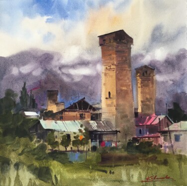 Painting titled "Watercolor painting…" by Andrii Kovalyk, Original Artwork, Watercolor