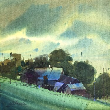 Painting titled "Morning freshness.…" by Andrii Kovalyk, Original Artwork, Watercolor