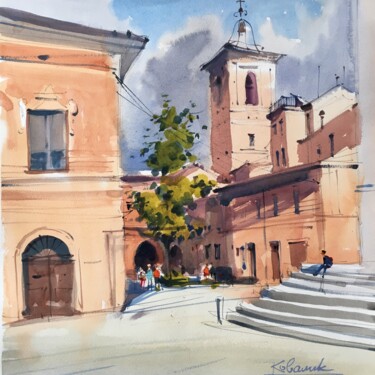 Peinture intitulée "Fabriano" par Andrii Kovalyk, Œuvre d'art originale, Aquarelle