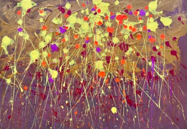 Pintura titulada "Abstract flowers se…" por Andrii Kovalyk, Obra de arte original, Acrílico