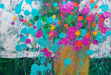 제목이 "Abstract Flowers se…"인 미술작품 Andrii Kovalyk로, 원작, 아크릴